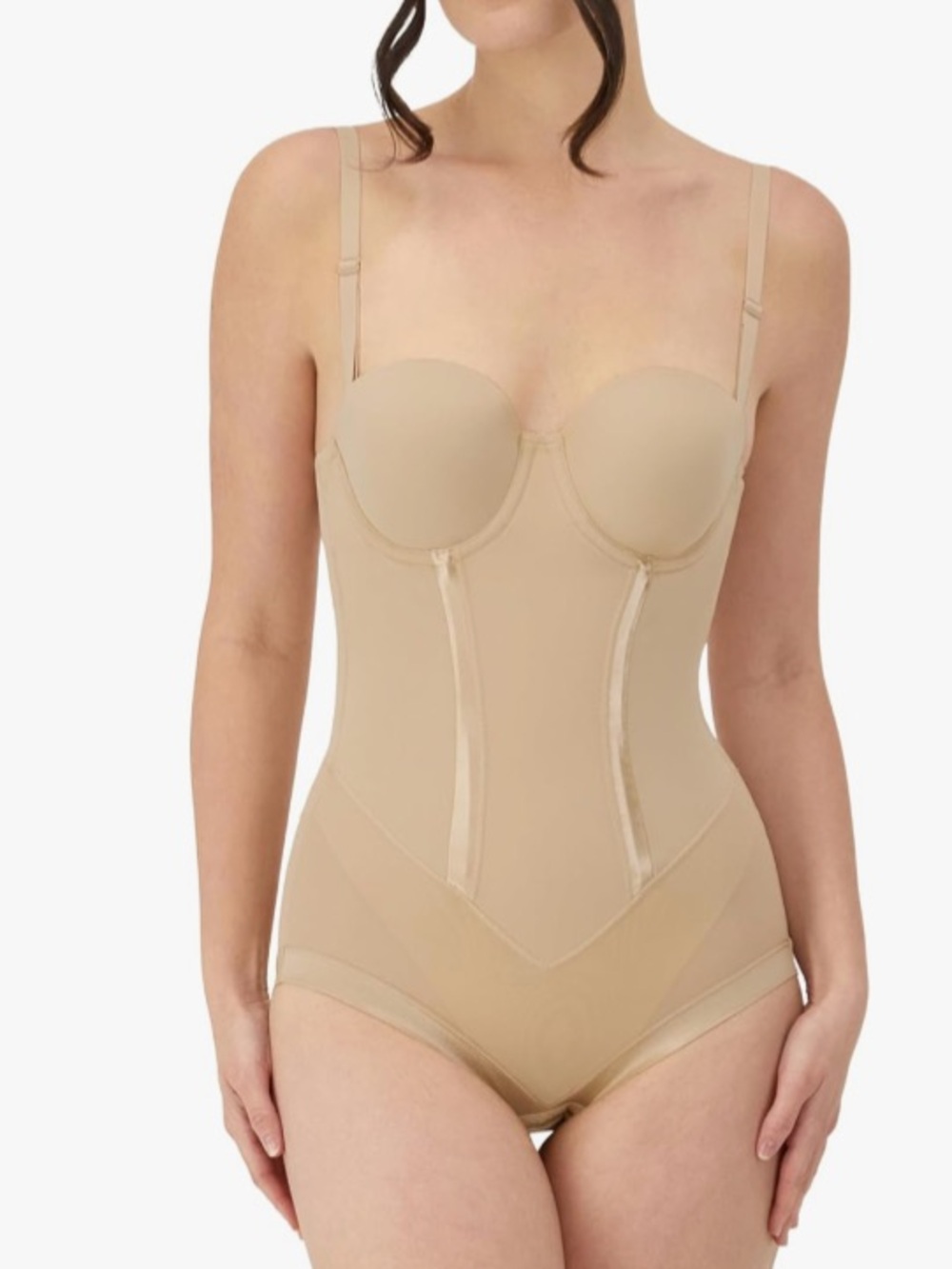 Maidenform Easy Up Firm Control Bodybriefer Shapewear Bodysuit, Size 34DD,  NWT